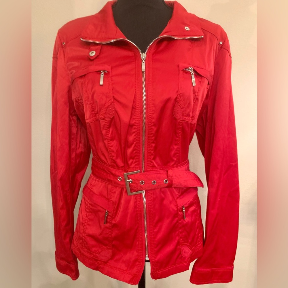 White House Black Market Red Jacket. Mint Condition Size 14